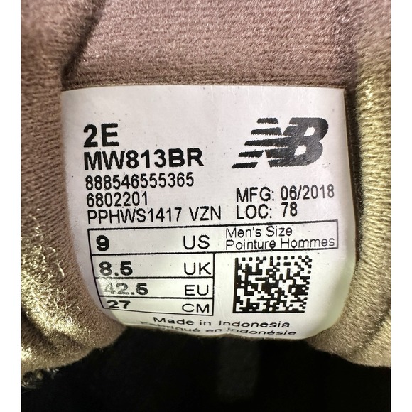New Balance Shoes Men\'s Size 9 (2E) Wide Brown Walking Leather Comfort MW813BR main image 6
